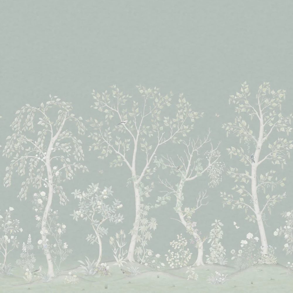 Cole & Son Seasonal Woods Wallpaper in Sage Pearl